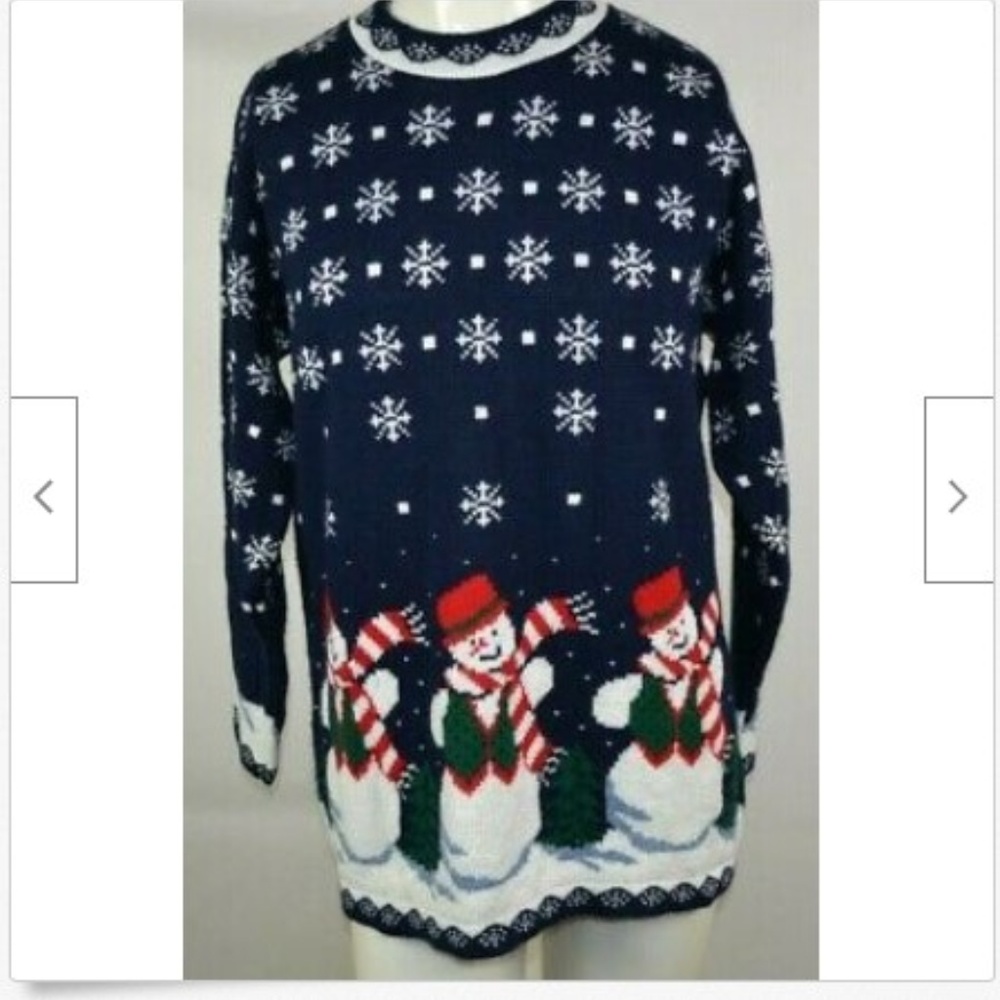 Nutcracker Ugly Christmas Sweater Snowman Women L